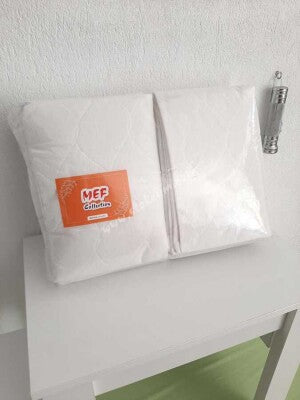 12'li Otel Yastık Koruyucu Alez Beyaz 50x70 cm | Kapitoneli Fermuarlı Hijyenik Kılıf