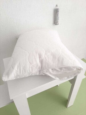 12'li Otel Yastık Koruyucu Alez Beyaz 50x70 cm | Kapitoneli Fermuarlı Hijyenik Kılıf
