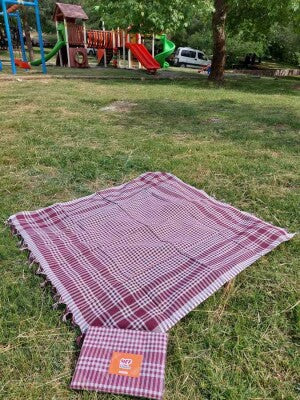 2'li Çok Amaçlı Pötikare Örtü 150x150 cm | Sofra Bezi, Piknik, Masa Örtüsü Seti