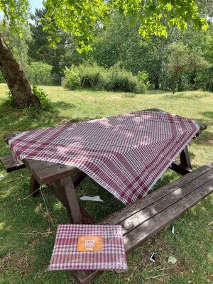 2'li Çok Amaçlı Pötikare Örtü 150x150 cm | Sofra Bezi, Piknik, Masa Örtüsü Seti