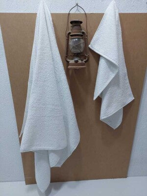 Büyük Boy Banyo Havlu Seti Beyaz 2'li | %100 Pamuklu Yumuşak ve Kalın Vücut ve Baş Havlusu