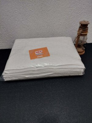 12'li Otel Banyo Paspası Beyaz 50x70 cm | Ayak İzli %100 Pamuklu Bukle Ayak Havlusu