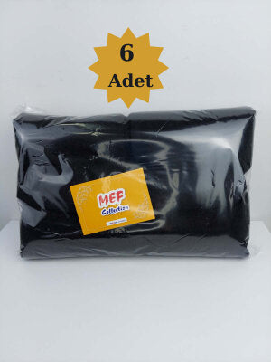 Boya Tutmaz Mikrofiber Kuaför Havlusu 6'lı Siyah 50x90 cm | Saç Açıcıya Dayanıklı