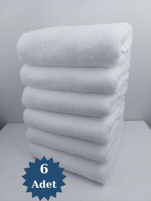 Boya Tutmaz Mikrofiber Kuaför Havlusu 6'lı Beyaz 50x90 cm | Saç Açıcıya Dayanıklı