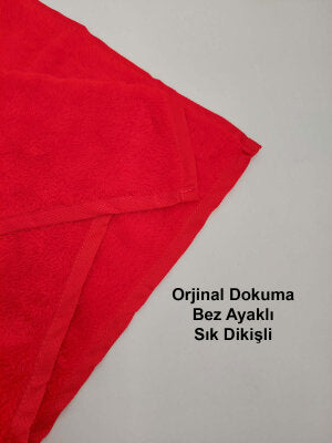 Boya Tutmaz Mikrofiber Kuaför Havlusu 6'lı Kırmızı 50x90 cm | Saç Açıcıya Dayanıklı