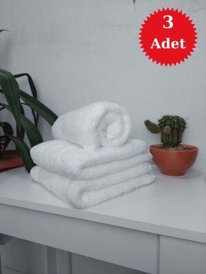 Beyaz Kuaför Havlusu 3'lü Set 50x90 | Mikrofiber Boya Tutmaz Hijyenik Havlu