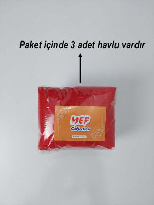 Kırmızı Kuaför Havlusu 3'lü Set 50x90 | Mikrofiber Boya Tutmaz Hijyenik Havlu