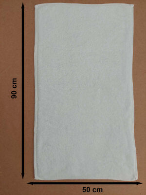 12'li Mikrofiber Kuaför Havlusu Beyaz 50x90 cm | Boya Tutmayan Hijyenik Profesyonel Havlu Seti