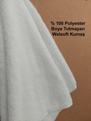 12'li Mikrofiber Kuaför Havlusu Beyaz 50x90 cm | Boya Tutmayan Hijyenik Profesyonel Havlu Seti