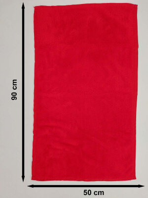 12'li Mikrofiber Kuaför Havlusu Kırmızı 50x90 | Boya Tutmayan Profesyonel Havlu Seti