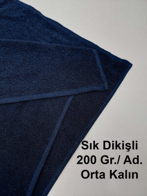 Lacivert Kuaför Havlusu 3'lü Set 50x90 cm | Berber ve Sporcu Baş Havlusu | Hızlı Kurur