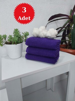 Mor Kuaför Havlusu 3'lü Set 50x90 | Berber ve Sporcu Baş Havlusu | Hızlı Kurur