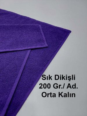 Mor Kuaför Havlusu 3'lü Set 50x90 | Berber ve Sporcu Baş Havlusu | Hızlı Kurur