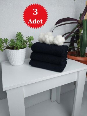 Siyah Kuaför Havlusu 3'lü Set 50x90 | Berber ve Sporcu Baş Havlusu | Hızlı Kurur