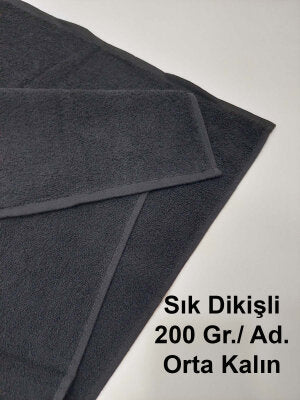 Siyah Kuaför Havlusu 3'lü Set 50x90 | Berber ve Sporcu Baş Havlusu | Hızlı Kurur