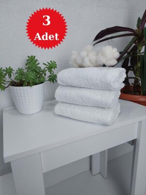 Beyaz Kuaför Havlusu 3'lü Set 50x90 | Berber ve Sporcu Baş Havlusu | Hızlı Kurur