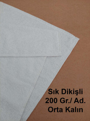 Beyaz Kuaför Havlusu 3'lü Set 50x90 | Berber ve Sporcu Baş Havlusu | Hızlı Kurur
