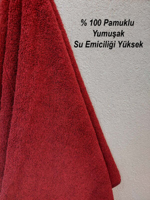 Bordo Kuaför Havlusu 3'lü Set 50x90 | Berber ve Sporcu Baş Havlusu | Hızlı Kurur