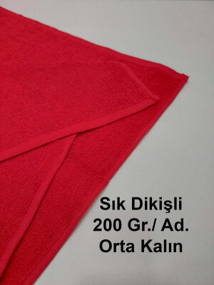 Kırmızı Kuaför Havlusu 3'lü Set 50x90 cm | Berber, Sporcu, Baş Havlusu | Hızlı Kurur