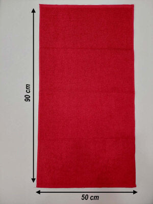 Kırmızı Kuaför Havlusu 3'lü Set 50x90 cm | Berber, Sporcu, Baş Havlusu | Hızlı Kurur