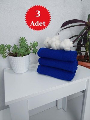 Royal Mavi Kuaför Havlusu 3'lü Set 50x90 | Berber ve Sporcu Baş Havlusu | Hızlı Kurur