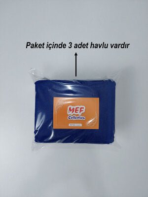 Royal Mavi Kuaför Havlusu 3'lü Set 50x90 | Berber ve Sporcu Baş Havlusu | Hızlı Kurur