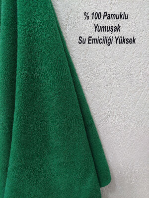 Yeşil Kuaför Havlusu 3'lü Set 50x90 | Berber ve Sporcu Baş Havlusu | Hızlı Kurur