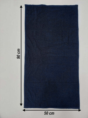 12'li Lacivert Berber Havlusu Kuaför Havlusu 50x90 cm | Profesyonel Saç Kurutma Havlusu Ekonomik Set