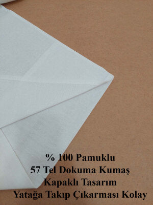 12'li Otel Yastık Kılıfı Beyaz 50x70 cm | Ekonomik Kapaklı Pamuklu Dayanıklı Yastık Kılıfı Seti