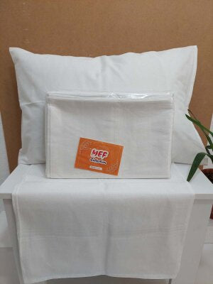 12'li Otel Yastık Kılıfı Beyaz 50x70 cm | Ekonomik Kapaklı Pamuklu Dayanıklı Yastık Kılıfı Seti