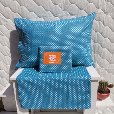 Dokuma Yastık Kılıfı 2'li Set 50x70 cm | Puantiyeli Kapaklı Pamuklu Dekoratif Kılıf