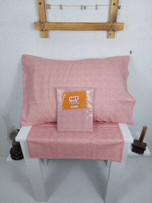 Dokuma Yastık Kılıfı 2'li Set 50x70 cm | Fırça Desen Kapaklı Pamuklu Kılıf