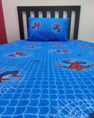 Spiderman Baskılı Lastikli Çarşaf Seti Tek Kişilik | Kaymaz, Solmaya Dayanıklı