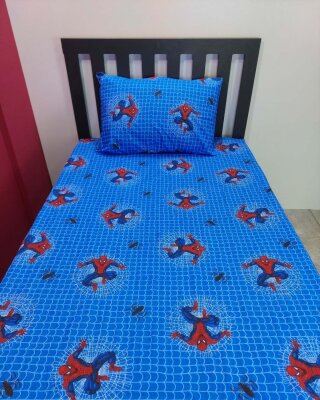 Spiderman Baskılı Lastikli Çarşaf Seti Tek Kişilik | Kaymaz, Solmaya Dayanıklı