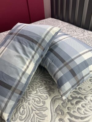 Dokuma Yastık Kılıfı 2'li Set 50x70 cm | Ekose Kapaklı Pamuklu Dekoratif Kılıf
