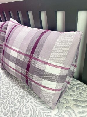 Dokuma Yastık Kılıfı 2'li Set 50x70 cm | Ekose Kapaklı Pamuklu Dekoratif Kılıf