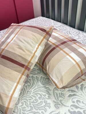 Dokuma Yastık Kılıfı 2'li Set 50x70 cm | Ekose Kapaklı Pamuklu Dekoratif Kılıf
