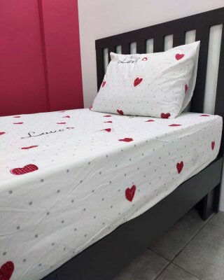 Kalpli Baskılı Lastikli Çarşaf Seti Tek Kişilik | Kaymaz, Solmaya Dayanıklı