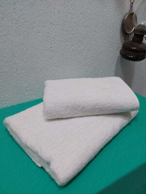 Orta Boy Banyo Havlu Seti Beyaz 2'li | %100 Pamuklu Yumuşak ve Kalın Vücut ve Baş  Havlusu