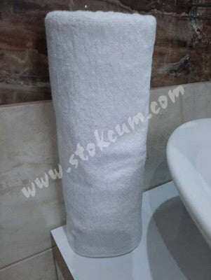 6'lı Otel Banyo Havlusu Beyaz 90x145 cm | Büyük Boy %100 Pamuk Kalın Vücut Havlusu