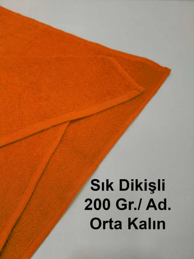 Turuncu Kuaför Havlusu 3'lü Set 50x90 cm | Berber, Sporcu, Baş Havlusu | Hızlı Kurur